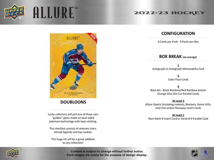 Upper Deck - Booster Hobby - 2022-23 Hockey Allure