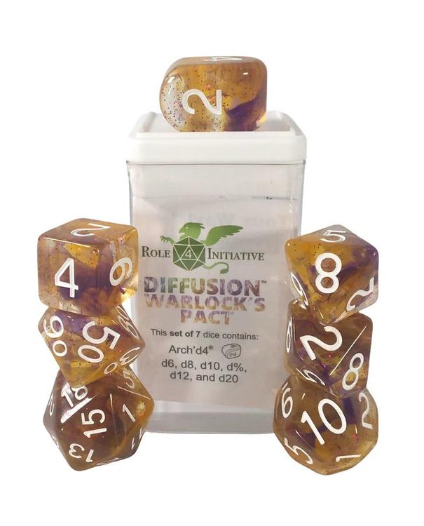 Role 4 Initiative Diffusion Poly Set - Warlock'S Pact W/Numbers (15)