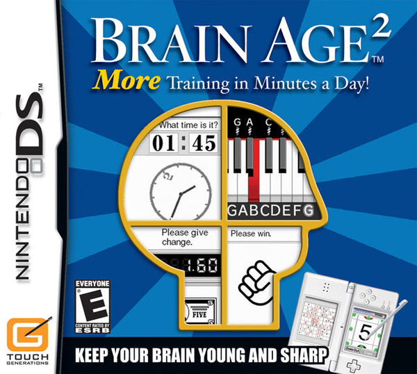 BRAIN AGE 2  -  MORE TRAINING IN MINUTES A DAY!   ( Cartouche seulement ) (usagé)