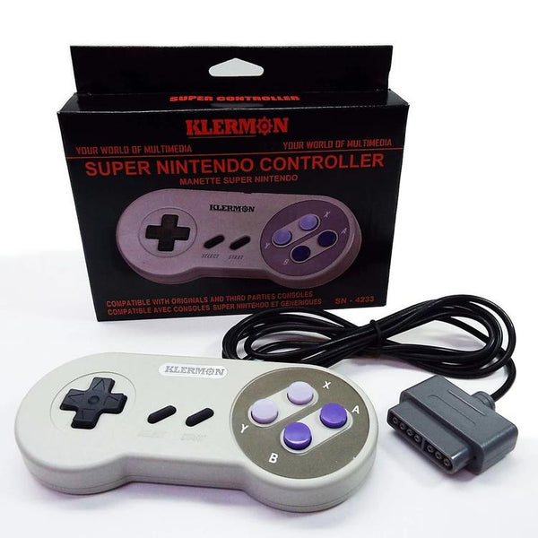 Klermon - Manette Pour Super Nintendo avec câble de 6 pied