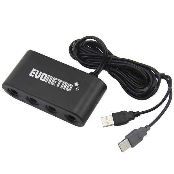 Evoretro  -  Adaptateur 4 ports de manette Gamecube pour Nintendo Switch / Wii U et PC