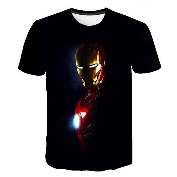 T-shirt noir de Marvel  -  Iron Man ( Grandeur enfants / 15 ans )
