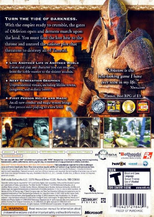 The Elder Scrolls IV: Oblivion (usagé)