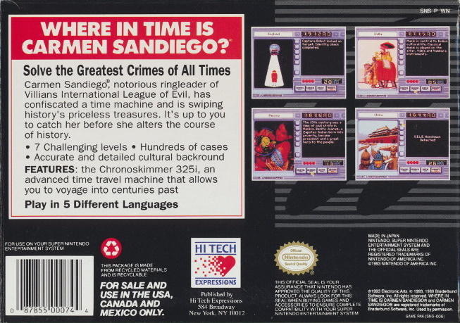 Where in Time is Carmen Sandiego? (used)