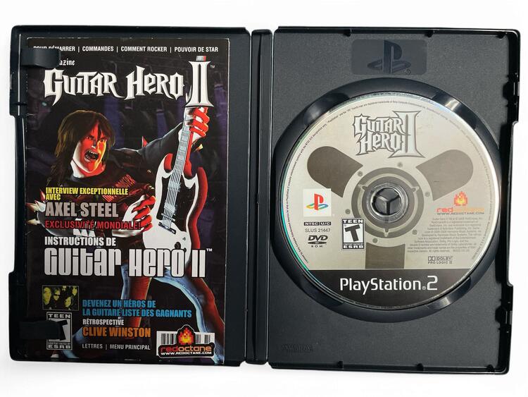 Guitar Hero II - PlayStation 2 Wired Red Gibson Bundle (usagé)