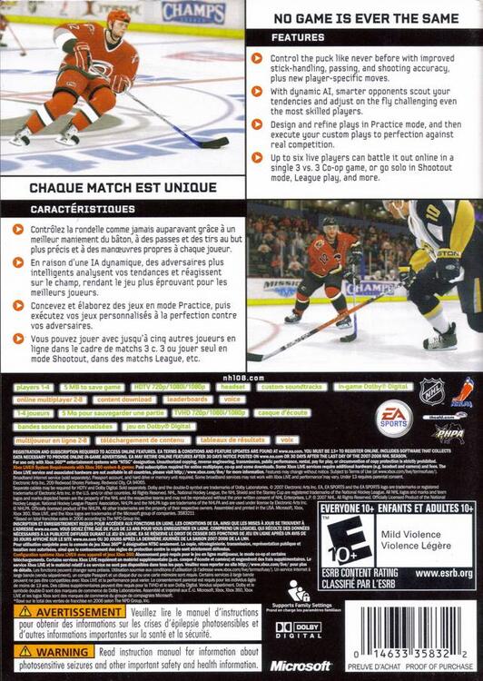 NHL 08 (usagé)