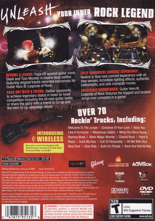 Guitar Hero III: Legends of Rock (Guitar Not Included) (used)