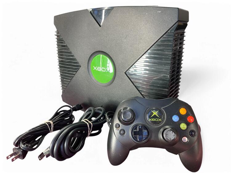 Microsoft Xbox Original Black Console  -  Tested works (usagé)
