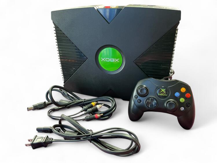 Microsoft Xbox Original Black Console - Tested works (used)