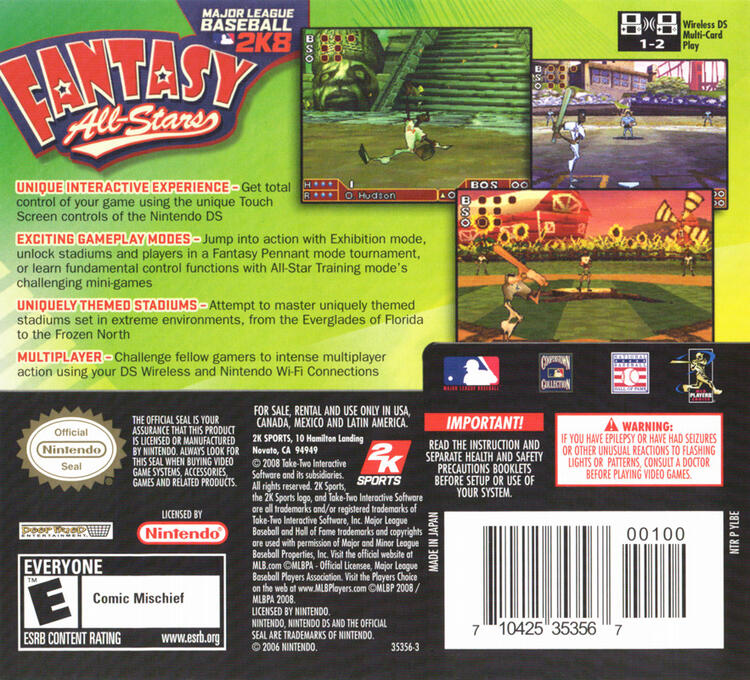 Major League Baseball 2K8:  Fantasy All-Stars (usagé)