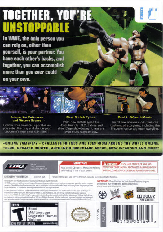 WWE Smackdown vs Raw 2009 (usagé)