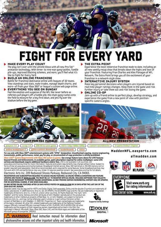 Madden NFL 10 (usagé)