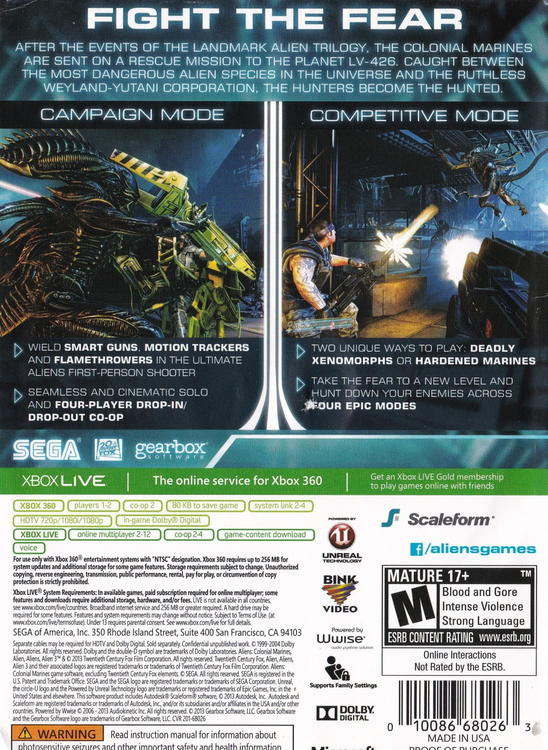 Aliens: Colonial Marines (usagé)