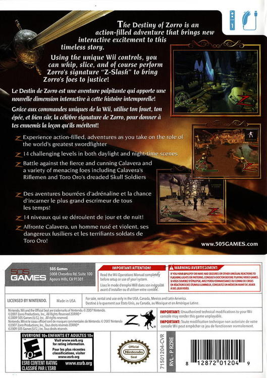 The Destiny of Zorro (used)