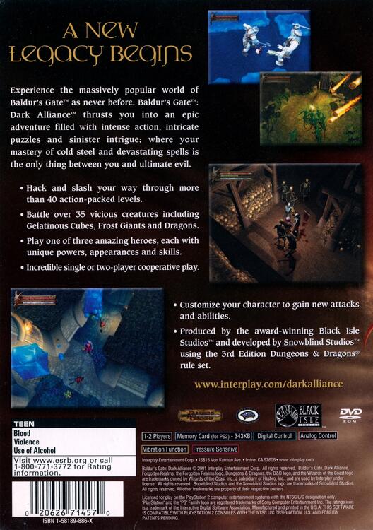 Baldur's Gate: Dark Alliance (used)