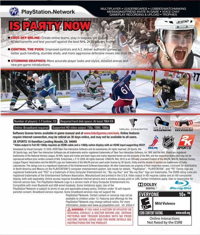 NHL 2K10 (usagé)