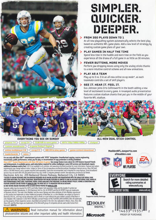 Madden NFL 11 (usagé)