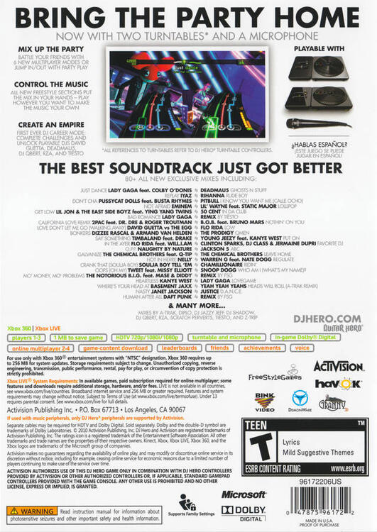 DJ Hero 2 ( Platine non incluse ) (usagé)