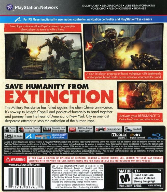 RESISTANCE 3 (usagé)