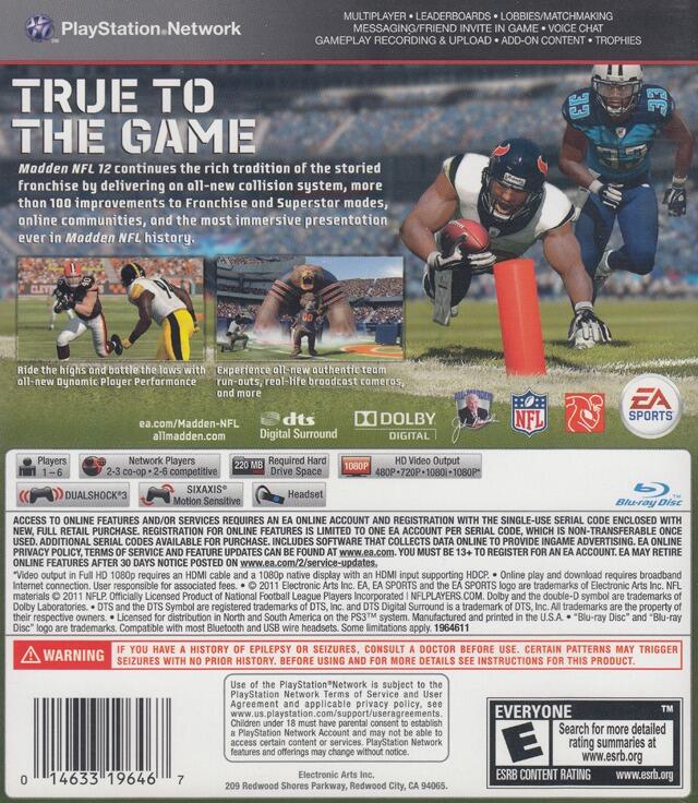 Madden NFL 12 (usagé)