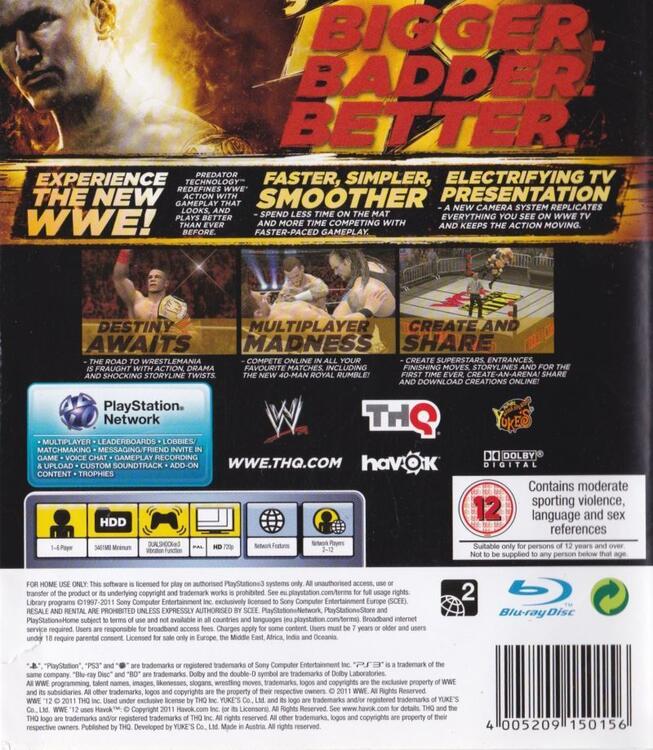 WWE '12 (usagé)