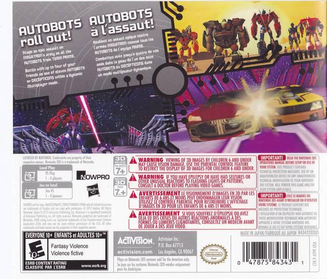 Transformers: Prime - The Game (usagé)