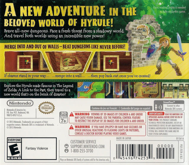 THE LEGEND OF ZELDA - A LINK BETWEEN WORLDS (usagé)