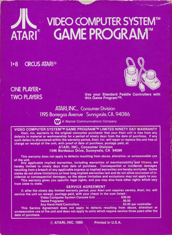 Circus Atari (usagé)