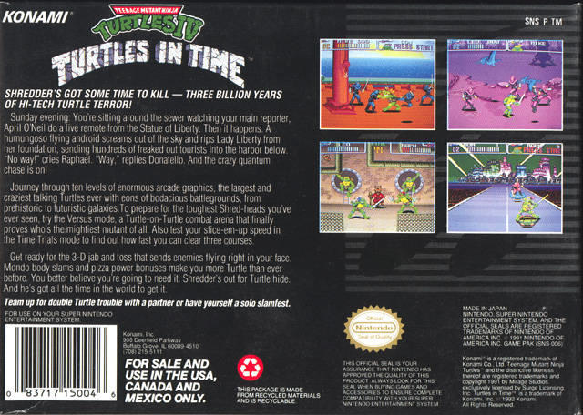 Teenage Mutant Ninja Turtles: Turtles in Time (usagé)