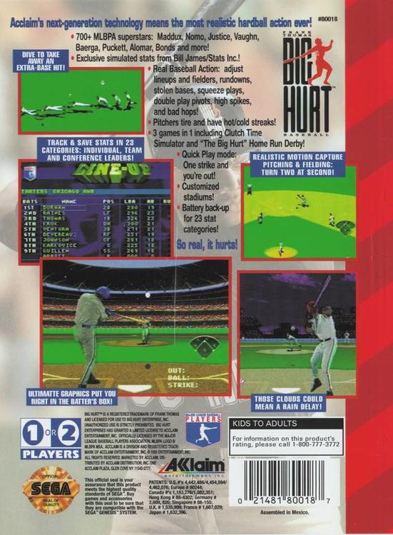 Frank Thomas Big Hurt Baseball (usagé)