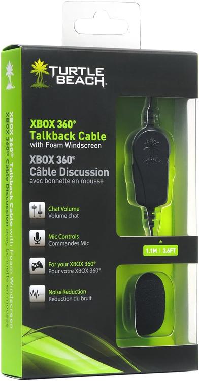 Turtle Beach - Xbox 360 Talkback Cable with foam Windscreen