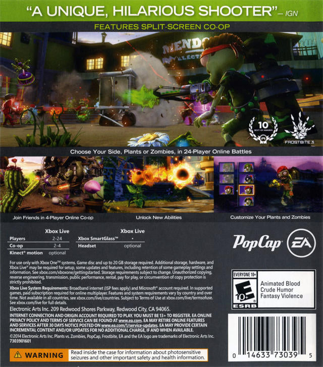 PLANTS VS ZOMBIES  -  GARDEN WARFARE (usagé)