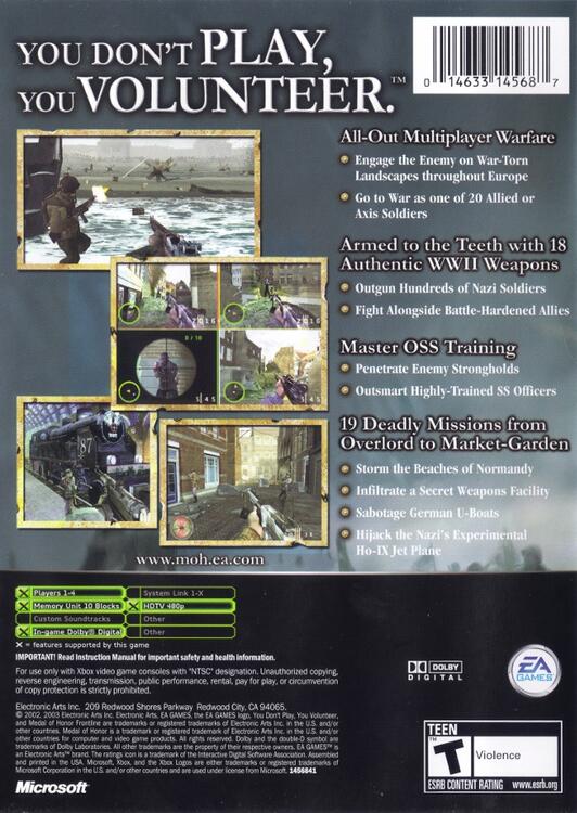 Medal of Honor: Frontline [Platinum Hits] (used)