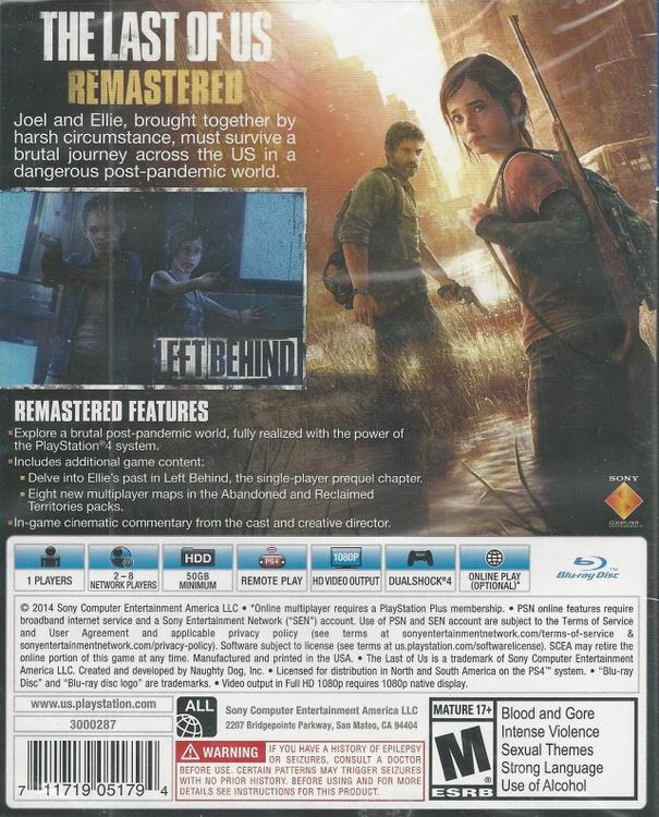 The Last of us:  Remastered (usagé)