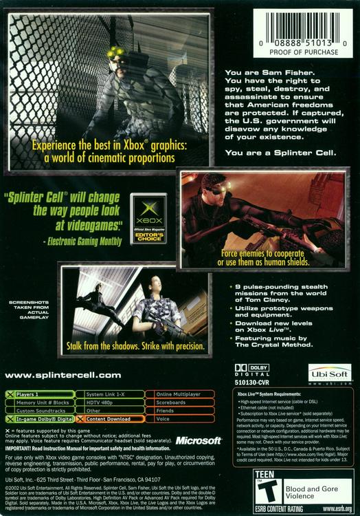 Tom Clancy's Splinter Cell (usagé)