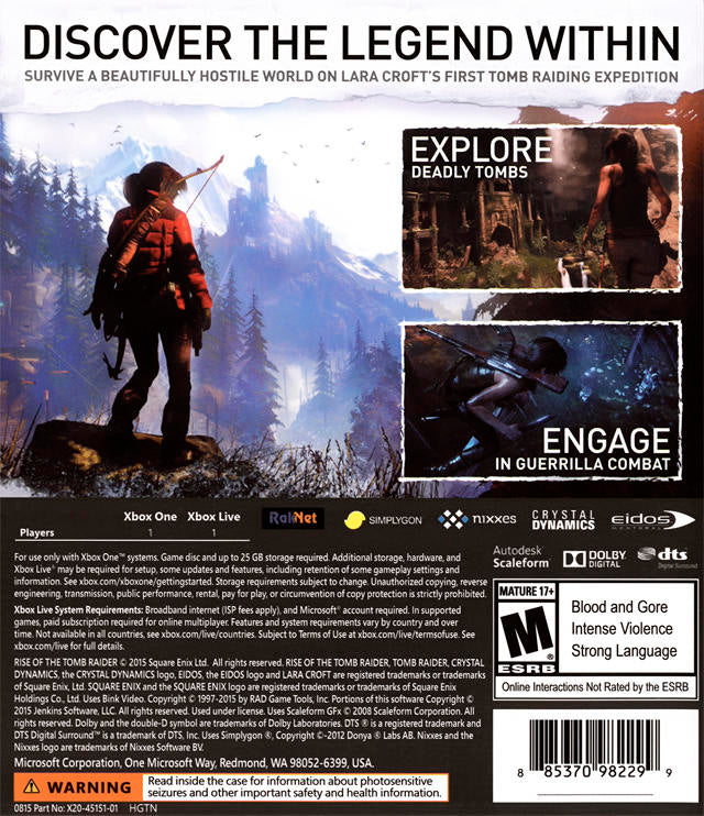 RISE OF THE TOMB RAIDER (usagé)
