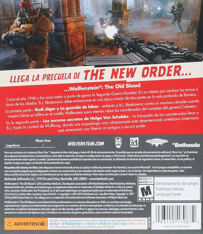 Wolfenstein: The Old Blood (used)