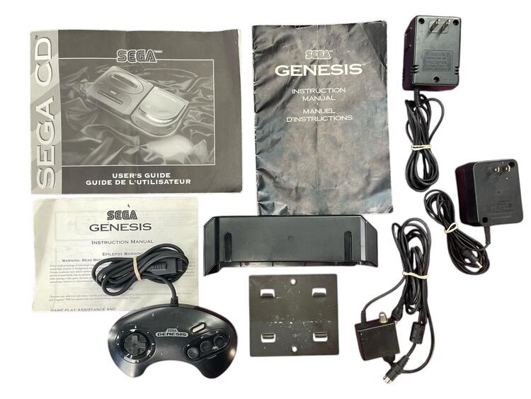 Sega CD System Console Model 2 Top load (MK-4102) Tested & Working With Sega Genesis System included (Bundle) (used)