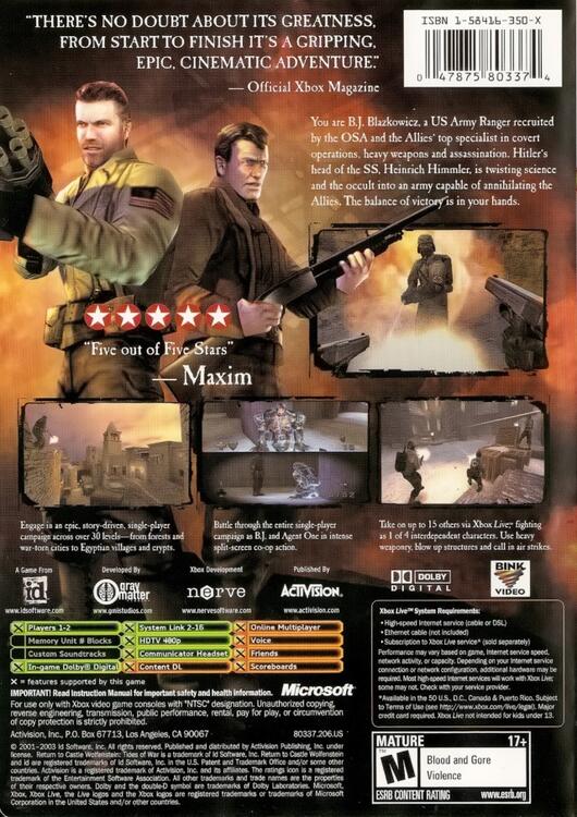 Return to Castle Wolfenstein: Tides of War [Platinum Hits] (used)