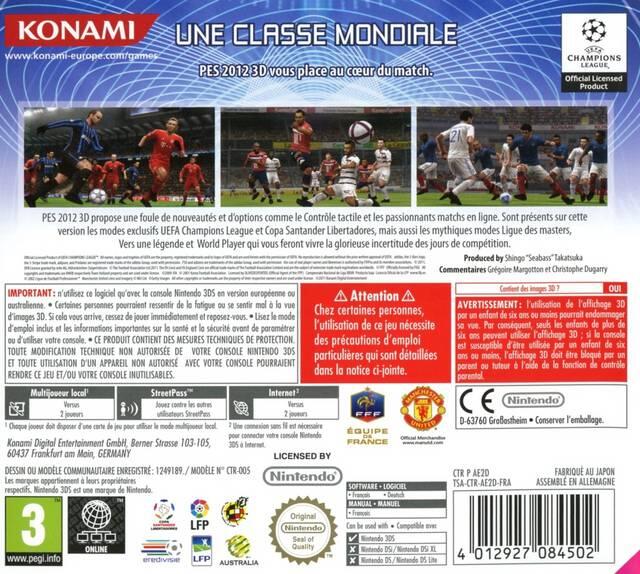 Pro Evolution Soccer 2012 3D (usagé)