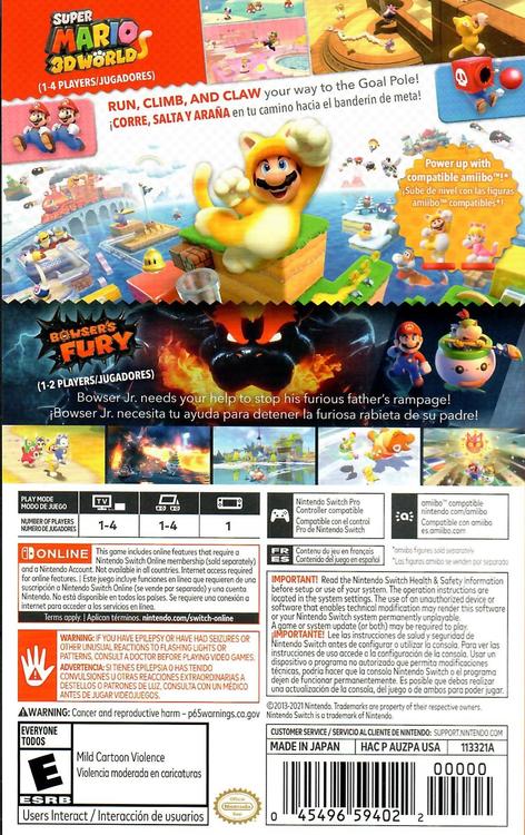 Super Mario 3D World + Bowser's Fury (usagé)