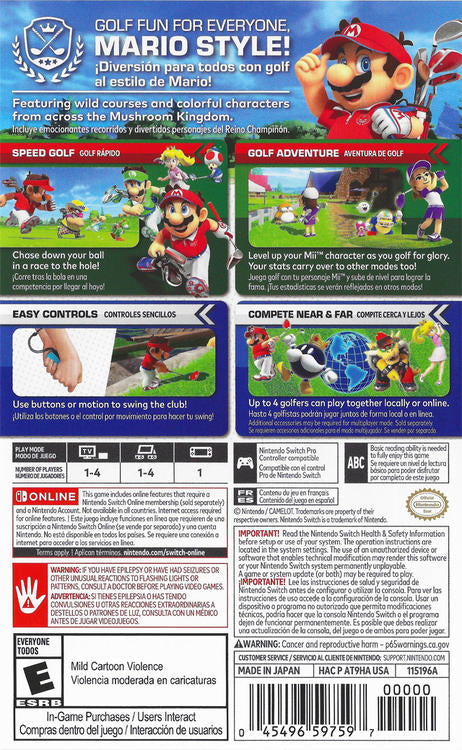 Mario Golf - Super Rush (used)