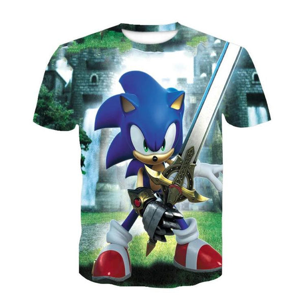 Sonic The Hedgehog T-shirt - Sonic with a sword