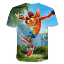 T-shirt de Crash Bandicoot en forêt