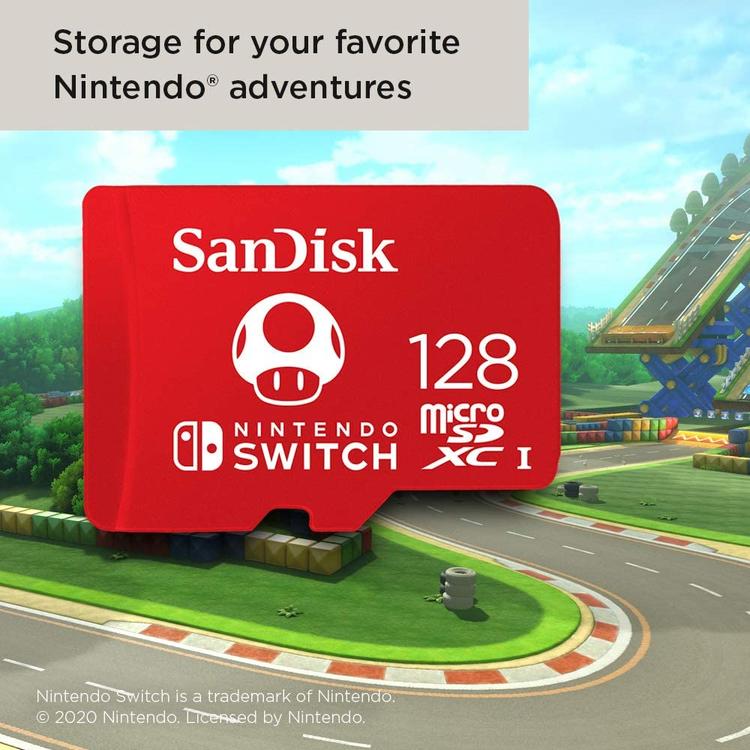 SanDisk - Carte mémoire microSDXC Super Mario bros pour Nintendo Switch - 128GB