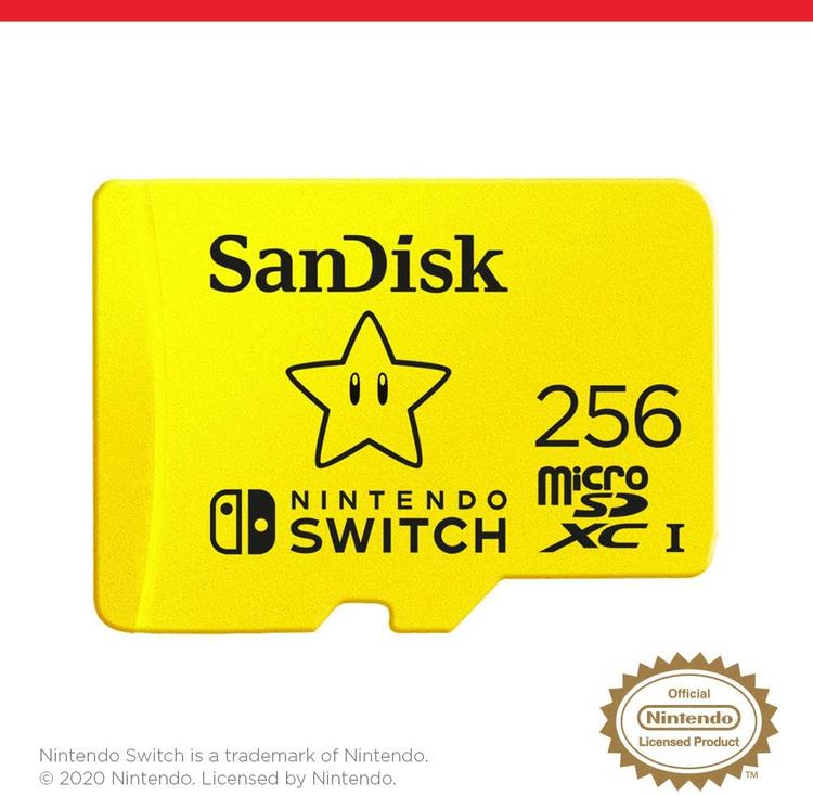 SanDisk - Carte mémoire microSHXC 1 Super Mario super star - 256GB