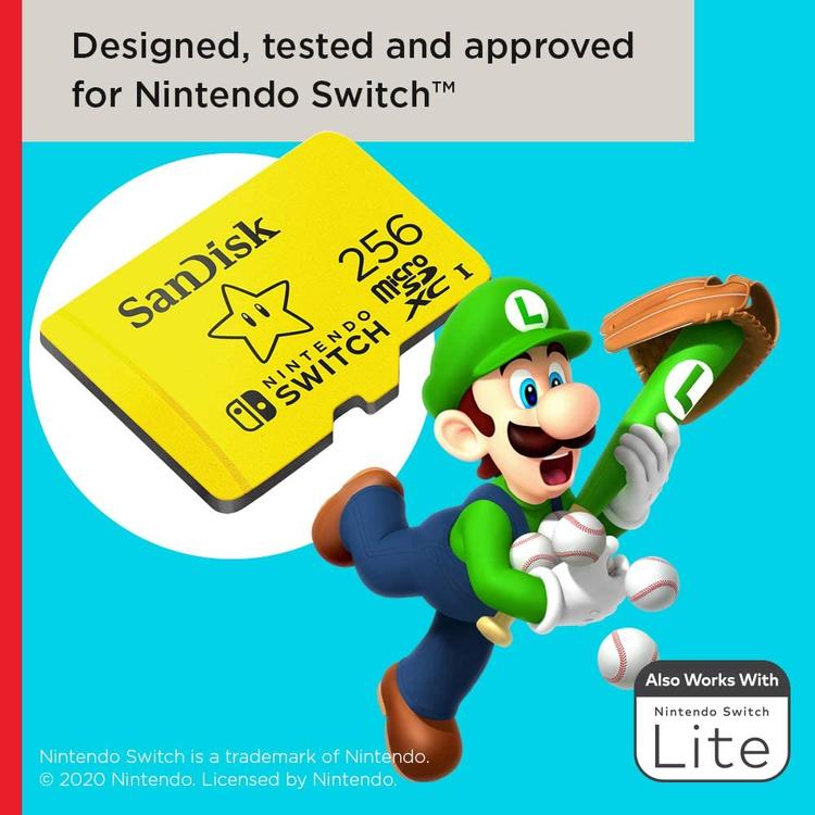 SanDisk - Carte mémoire microSHXC 1 Super Mario super star - 256GB