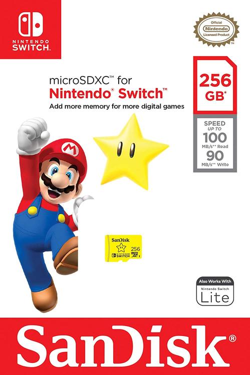 SanDisk - Carte mémoire microSHXC 1 Super Mario super star - 256GB