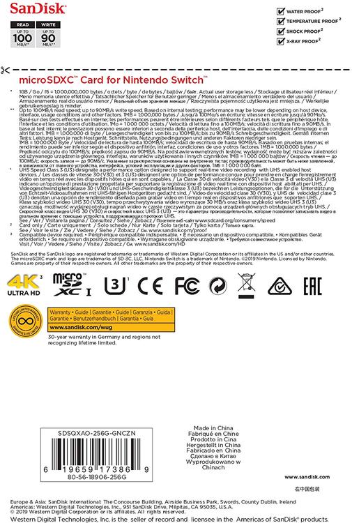 SanDisk - Carte mémoire microSHXC 1 Super Mario super star - 256GB