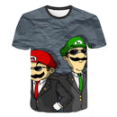 T-shirt de Super Mario Bros.  -  Mario et Luigi avec lunette de soleil